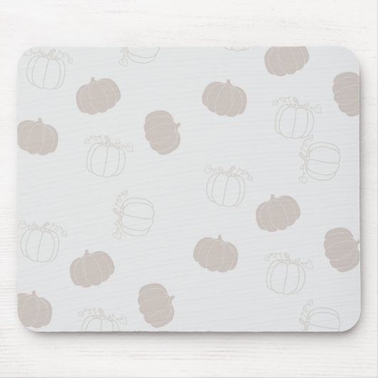 Gray Pumpkin Herbstszenario Muster Mousepad (Vorne)