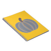 Gray Pumpkin Orange Lights Halloween Notebook Notizblock (Rechte Seite)