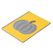 Gray Pumpkin Orange Lights Halloween Notebook Notizblock (Linke Seite)