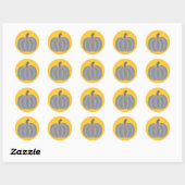 Gray Pumpkin Orange Lights Halloween Stickers (Blatt)
