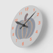 Gray Pumpkin Orange Trim Halloween Uhr (Winkel)