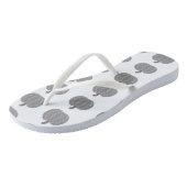 Gray Pumpkins Orange Trim Herbst FlipFlops Badesandalen (Schrägansicht)