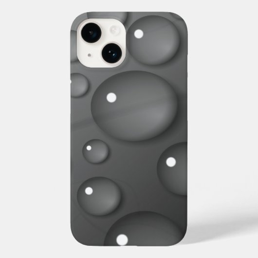 Gray Raindrop Background Case-Mate iPhone Hülle (Rückseite)