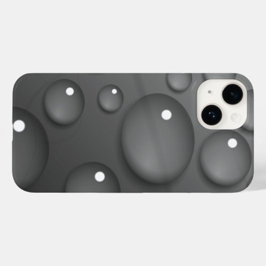 Gray Raindrop Background Case-Mate iPhone Hülle (Rückseite (Horizontal))