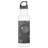 Gray Raindrop Background Edelstahlflasche (Vorderseite)
