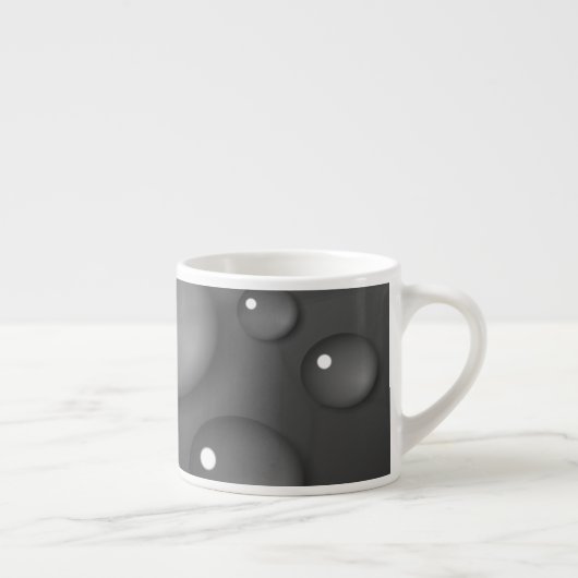 Gray Raindrop Background Espressotasse (Rechts)