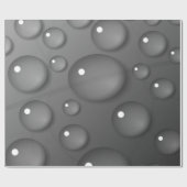Gray Raindrop Background Geschenkpapier (Flach)