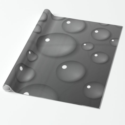 Gray Raindrop Background Geschenkpapier (Ungerollt)