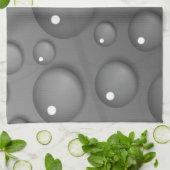 Gray Raindrop Background Geschirrtuch (Gefaltet)
