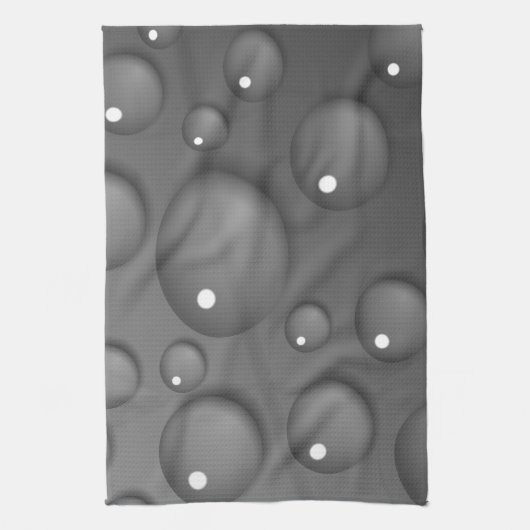 Gray Raindrop Background Geschirrtuch (Vertikal)