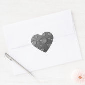 Gray Raindrop Background Herz-Aufkleber (Umschlag)