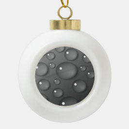 Gray Raindrop Background Keramik Kugel-Ornament