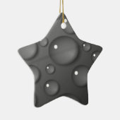 Gray Raindrop Background Keramikornament (Rechts)