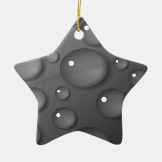 Gray Raindrop Background Keramikornament (Vorne)