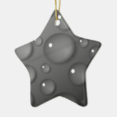 Gray Raindrop Background Keramikornament (Links)