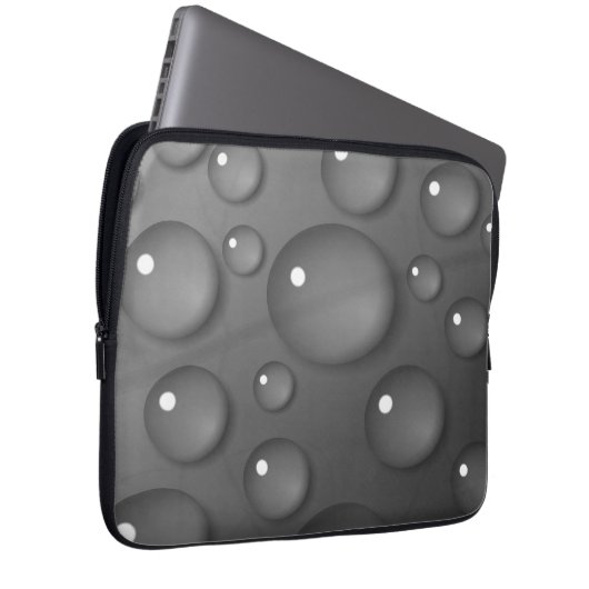 Gray Raindrop Background Laptopschutzhülle (Vorne Rechts)