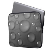 Gray Raindrop Background Laptopschutzhülle (Vorderseite Links)