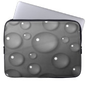 Gray Raindrop Background Laptopschutzhülle (Vorderseite)