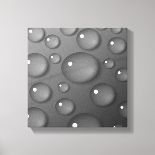Gray Raindrop Background Leinwanddruck (Vorderseite)