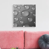 Gray Raindrop Background Leinwanddruck (Insitu (Wohnzimmer))