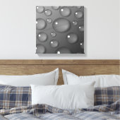 Gray Raindrop Background Leinwanddruck (Insitu (Schlafzimmer))