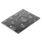 Gray Raindrop Background Notizblock (Linke Seite)