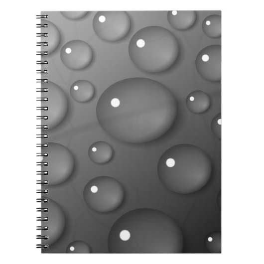 Gray Raindrop Background Notizblock (Vorderseite)