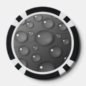 Gray Raindrop Background Pokerchips (Rückseite)