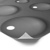 Gray Raindrop Background Poster (Ecke)