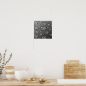 Gray Raindrop Background Poster (Küche)