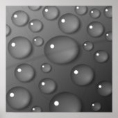 Gray Raindrop Background Poster (Vorne)