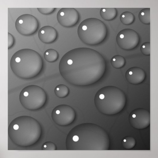 Gray Raindrop Background Poster (Vorne)
