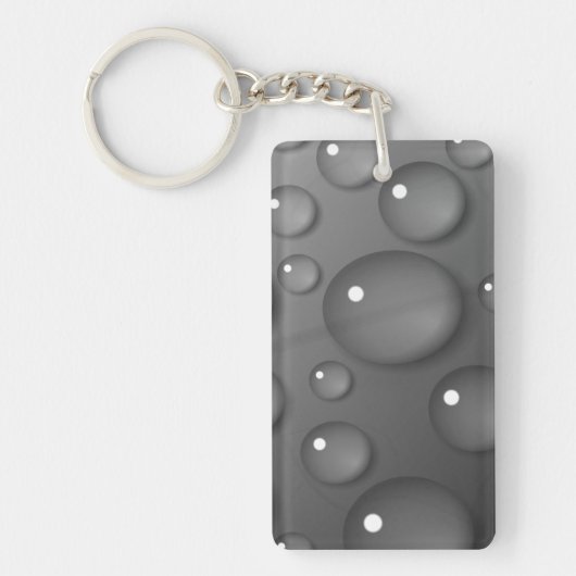 Gray Raindrop Background Schlüsselanhänger (Vorderseite)