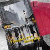 Gray Rainy City Street Scene Notizblock