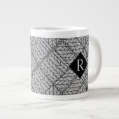 GRAY RAUTE STRICK Big Tasse + Initial II (Vorderseite Rechts)