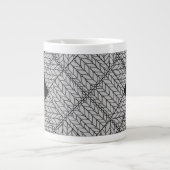 GRAY RAUTE STRICK Big Tasse + Initial II (Vorderseite)