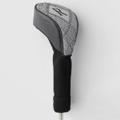 GRAY RAUTE STRICK Golf Driver Cover + Initial Headcover (angewinkelt)