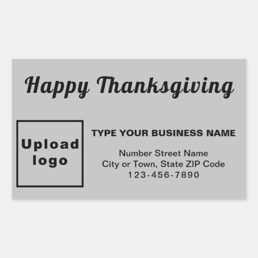 Gray Rectangle Aufkleber für Erntedank (Vorderseite)