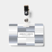 Gray Rectangle Ausweis (Vorderseite mit Clip)
