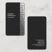 Gray Rectangle Creative Elegante Visitenkarte (Vorne/Hinten)