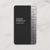 Gray Rectangle Creative Elegante Visitenkarte (Vorderseite)
