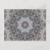 Gray & Red Mandala Postkarte (Vorderseite)