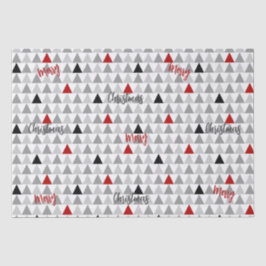 Gray Red Merry Weihnachtsgeschenk Wrapping Seidenpapier