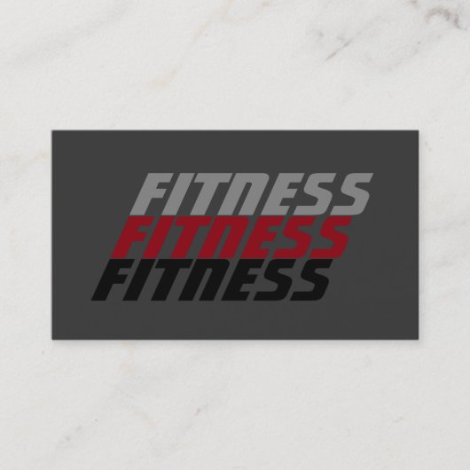 Gray Red Modern Sophisitcated Personal Trainer Visitenkarte (Vorderseite)