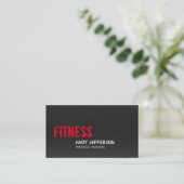 Gray Red Personal Trainer Sport Fitness Visitenkarte (Stehend Vorderseite)