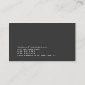 Gray Red Stripe Monogram Stylish Business Card Visitenkarte (Rückseite)