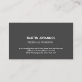 Gray Red Unique Exklusiver Personal Trainer Visitenkarte (Rückseite)