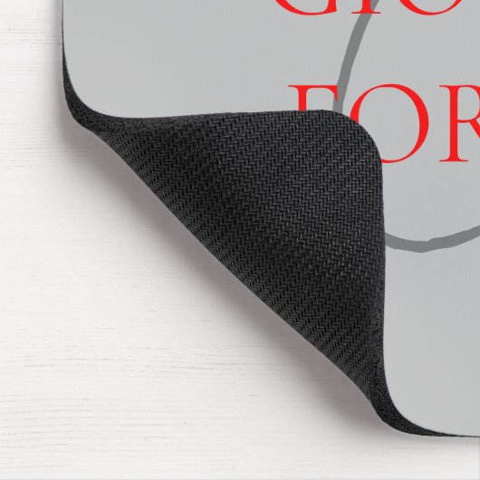 Gray Red Your Name Initial Monogram Modern Mousepad (Ecke)
