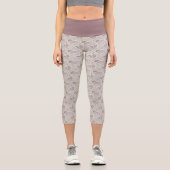 Gray-Redwood Paisley Pattern High Waisted Capris (Vorderseite)