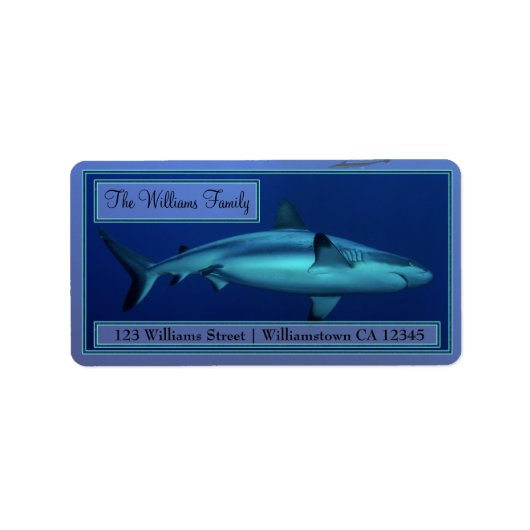 Gray Reef Shark Address Labels Adressaufkleber (Vorne)